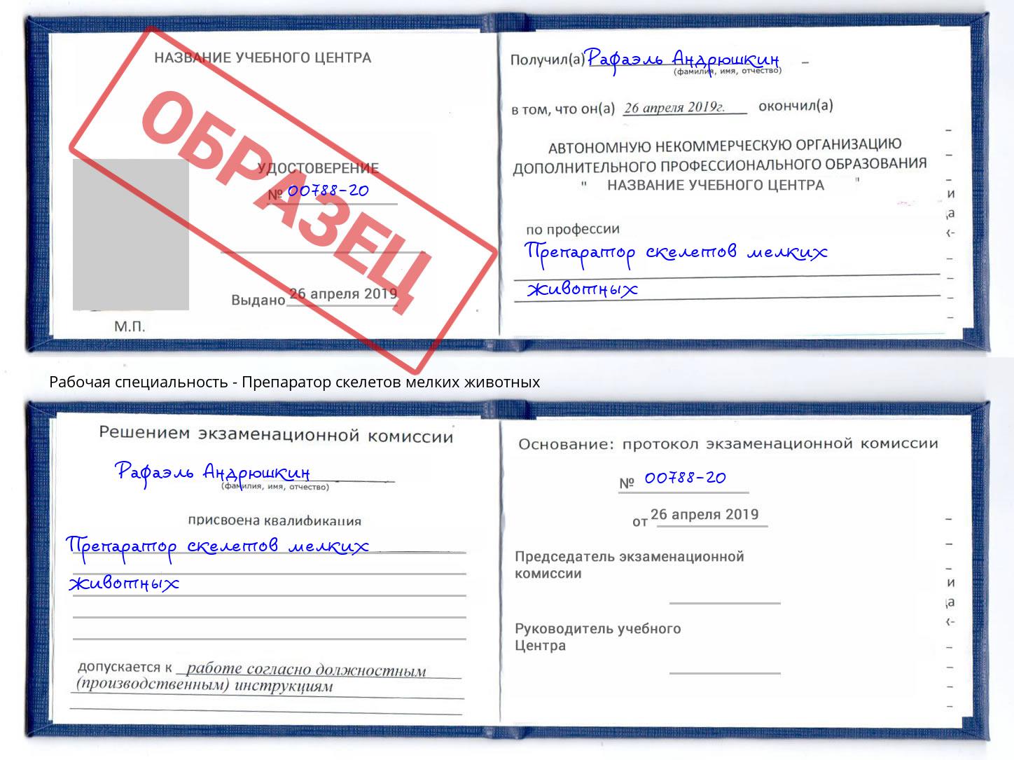 Препаратор скелетов мелких животных Нижневартовск