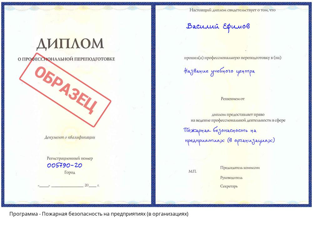 Пожарная безопасность на предприятиях (в организациях) Нижневартовск